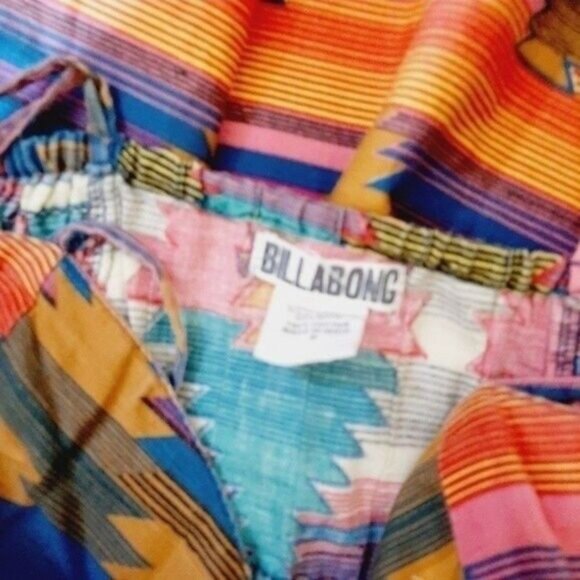 BILLABONG | Neon Southwestern Aztec Tribal Geo Print Tank Top Dress Sz M - Picture 10 of 11